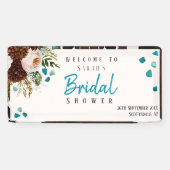 Westerne Boho Wildflower Turquoise Spandoek (Horizontaal)