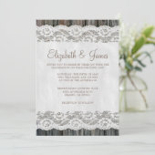 Westerne Boom Bark Wedding Invitations Kaart (Staand voorkant)