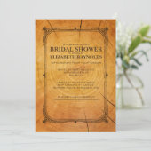 Westerne Boom Ring Bridal Shower-uitnodigingen Kaart (Staand voorkant)