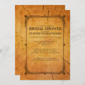 Westerne Boom Ring Bridal Shower-uitnodigingen Kaart (Voorkant / Achterkant)