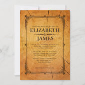 Westerne Boom Ring Wedding Invitations Kaart (Voorkant)