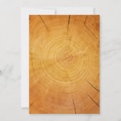 Westerne Boom Ring Wedding Invitations Kaart (Achterkant)