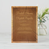 Westerne Boom Rings Bridal Shower Invitations Kaart (Staand voorkant)