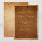 Westerne Boom Rings Bridal Shower Invitations Kaart (Voorkant / Achterkant)