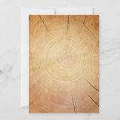 Westerne Boom Rings Wedding Invitations Kaart (Achterkant)