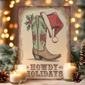 Westerne Boot Howdy Feestdagen Cowboy Christmas