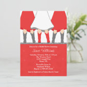 Westerne Boots Bridal Shower Invitation Red Kaart (Staand voorkant)