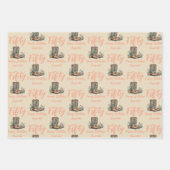 Westerne Boots Floral 50e verjaardag Inpakpapier Vel (Voorkant 3)