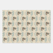 Westerne Boots Floral 50e verjaardag Inpakpapier Vel (Voorkant)