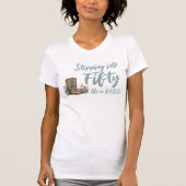 Westerne Boots Floral 50e verjaardag T-shirt (Voorkant)