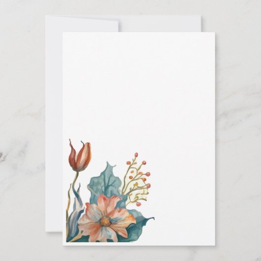 Westerne Boots Floral Dertigste verjaardag Kaart (Achterkant)