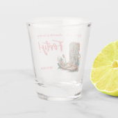 Westerne Boots Floral Fortieth Birthday Shot Glas (Achterkant)