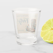 Westerne Boots Floral Fortieth Birthday Shot Glas (Achterkant)