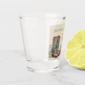 Westerne Boots Floral Fortieth Birthday Shot Glas (Links)