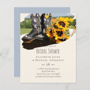 Westerne Boots Sunflower Rustic Wedding