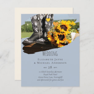 Westerne Boots Sunflower Rustic Wedding