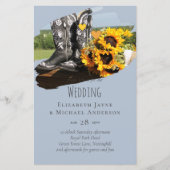 Westerne Boots Sunflower Rustic Wedding (Voorkant)