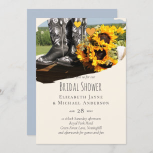 Westerne Boots Sunflower Rustic Wedding