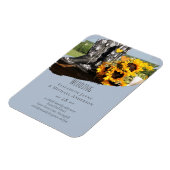Westerne Boots Sunflower Rustic Wedding Magneet (Linkerzijde)