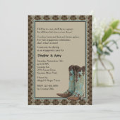 Westerne Boots-uitnodiging Kaart (Staand voorkant)