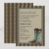 Westerne Boots-uitnodiging Kaart (Voorkant / Achterkant)