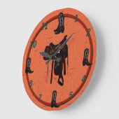 Westerne Boots & Zadle Clock 2 Grote Klok (Hoek)