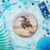 Westerne Borden van Cowboy Bronc Rider Party Papieren Bordje (Feest)
