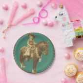 Westerne Borden voor cowgirl-papier Papieren Bordje (Feest)