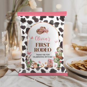 Westerne Bow Roze Cowgirl Verjaardag Chip Bag Wrap Flyer
