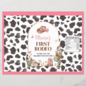 Westerne Bow Roze Cowgirl Verjaardag Chip Bag Wrap Flyer (Voorkant)