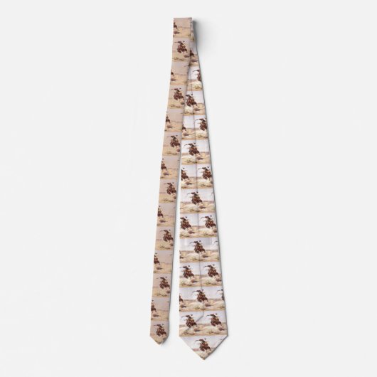 Westerne  Bronc Rider Mannen Necktie Stropdas (Achterkant)