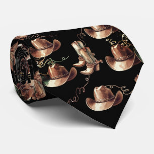 Westerne Bronzen Cowboy Petten Laarzen Touwen Stropdas