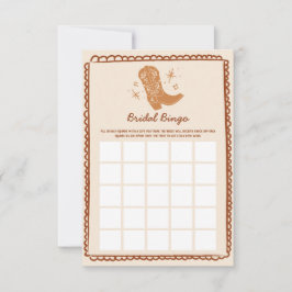 Westerne Bruids Bingo Game Kaart
