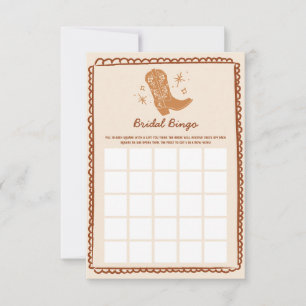 Westerne Bruids Bingo Game Kaart