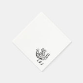 Westerne bruiloft aangepaste Initialen land cockta Servet (Hoek)