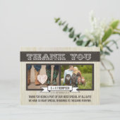 Westerne bruiloft Bedankt Fotokaarten (Staand voorkant)