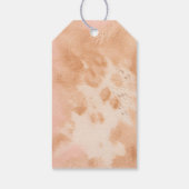 Westerne bruiloft Blush Koeienhuid bruiloft gunst Cadeaulabel (Achterkant)