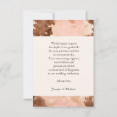 Westerne bruiloft blush Koeienhuid dank u Bedankkaart (Achterkant)