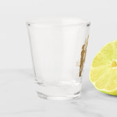 Westerne bruiloft Cowboy Cowgirl Bride over paarde Shot Glas (Links)