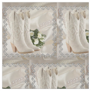 Westerne bruiloft-cowboylaarzen met bloemen stof