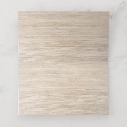 Westerne bruiloft cowboylaarzen rustiek bruin hout plaatskaartje (Binnenkant ongevouwen)