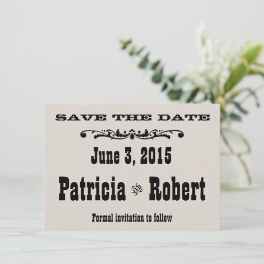 Westerne bruiloft | Datum opslaan Save The Date (Staand voorkant)