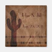 Westerne bruiloft Favor Magnet (Voorkant)