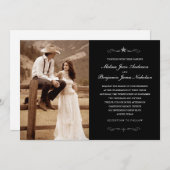 Westerne bruiloft foto-uitnodigingen kaart (Voorkant / Achterkant)