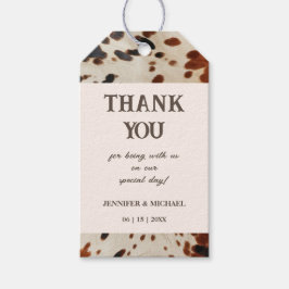 Westerne bruiloft gunst cadeaulabel