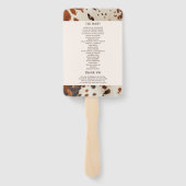 Westerne bruiloft Hand Fan Handwaaier (Achterkant)