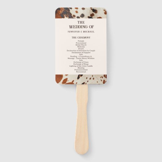 Westerne bruiloft Hand Fan Handwaaier (Voorkant)
