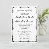 Westerne bruiloft kaart (Staand voorkant)