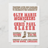 Westerne bruiloft kaart (Voorkant / Achterkant)