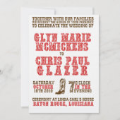 Westerne bruiloft kaart (Voorkant)